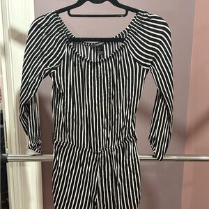 Forever 21 Monochrome Striped Garment